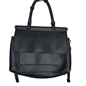 Love and Lore Black Handbag With Adjustable Straps